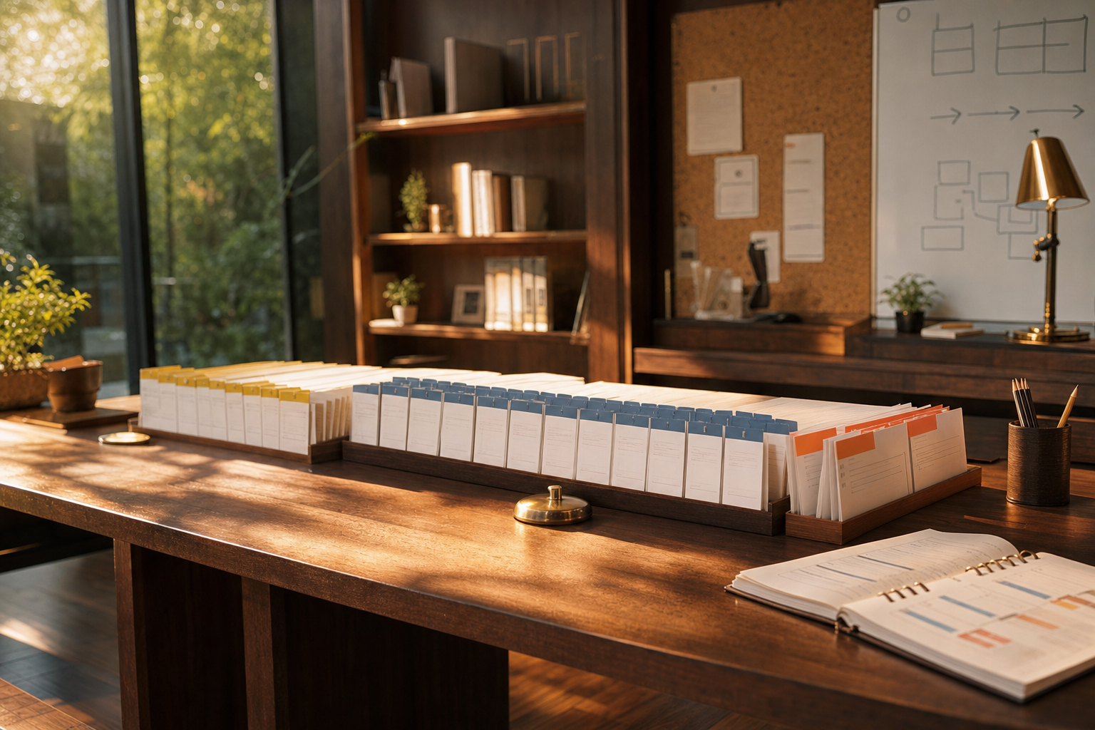 AI customer reply collision prevention represented by neatly separated request cards, one assigned-owner marker, and a clear handoff map on an agency operations desk.